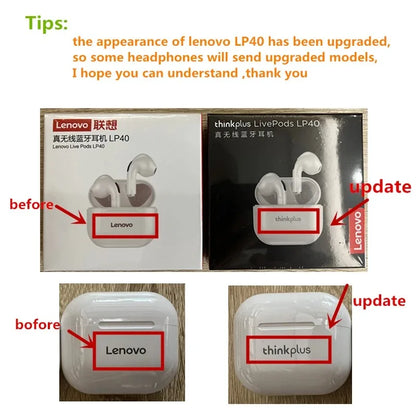 New LP40 Bluetooth V5.0 Earphones Anti-sweat & Lightweight Headphones. Compatible With Smart Phone,Laptop & Computer Earbuds
