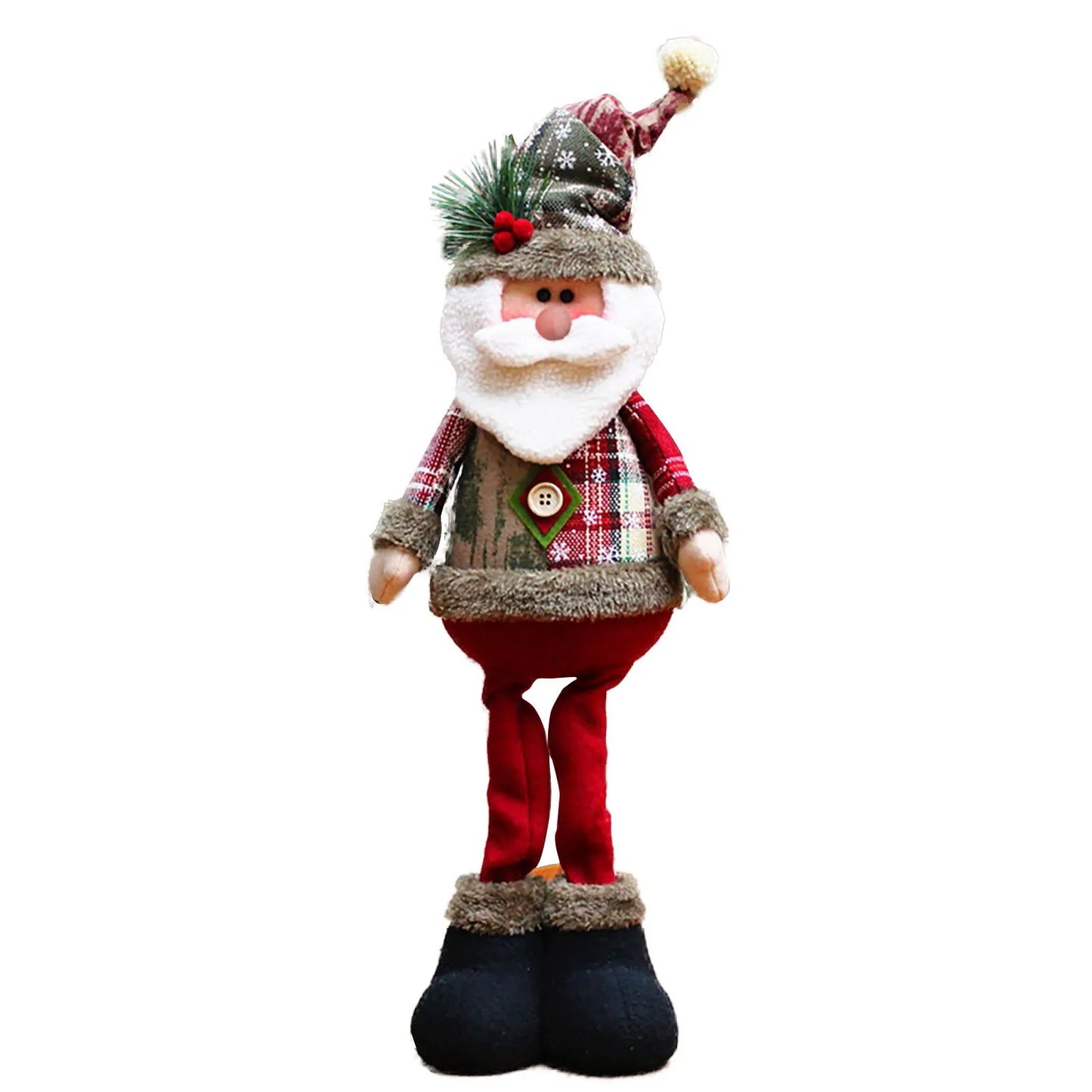 3PCS Christmas Decorative Christmas Dolls Reindeer, Snowman & Santa Claus Standing Doll