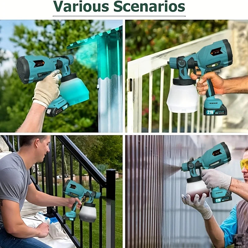 Electric Spray Gun Cordless Paint Sprayer 1L