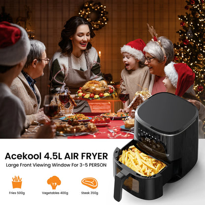 5 Quart Digital Display Air Fryer Toaster Oven Combo, with 8 Cooking Presets Oil less Cooker