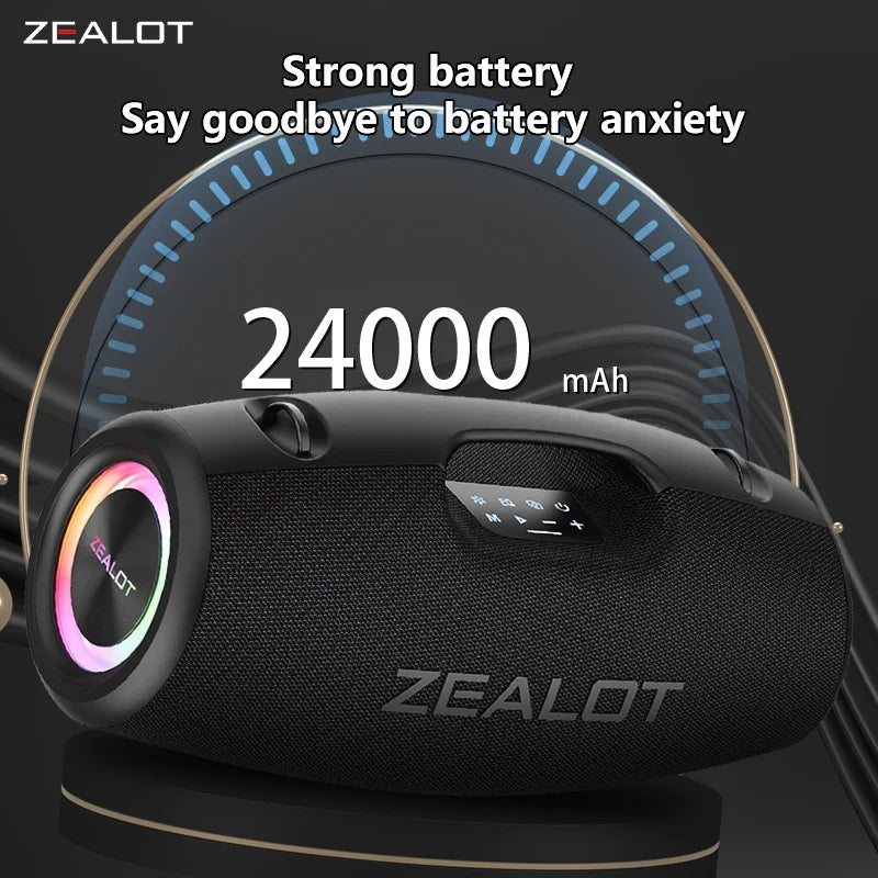ZEALOT S78 100W Wireless Speakers, DSP Technology , Dream Light, Outdoor Portable Sub woofer Speaker , Dual Pairing