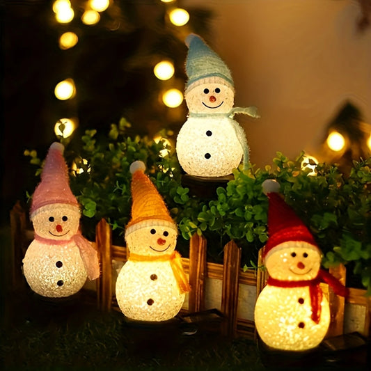 Snowman solar lights, outdoor lighting for gardens and lawns, suitable for Christmas decoration