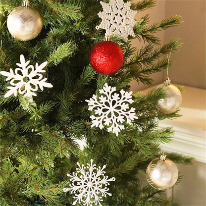 40pcs Christmas Snowflakes Xmas Tree Hanging Winter  Decoration