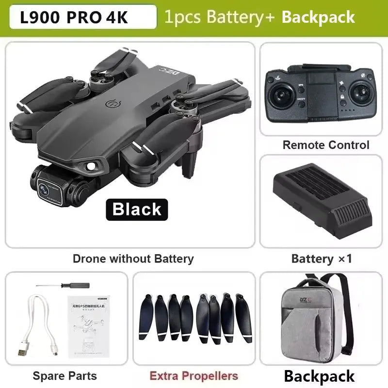 L900 Pro SE MAX GPS Drone 4K Professional Dual HD Camera 5G WIFI 360° Obstacle Avoidance Brushless Motor Rc FPV Quadcopter Drone
