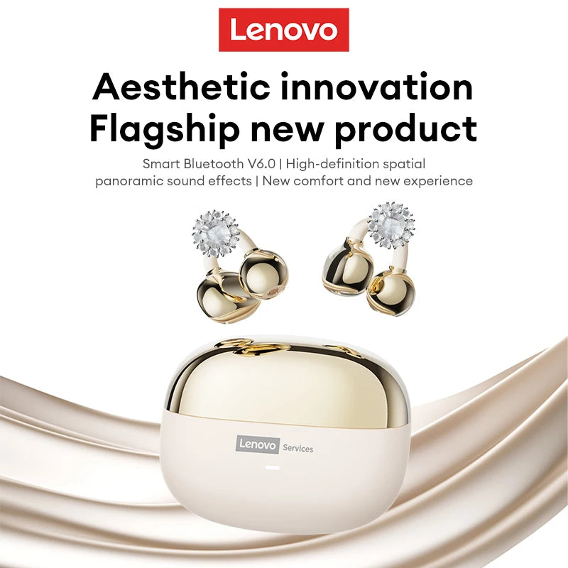 Lenovo LE302 OWS Ear clip Wireless Earphones. Low Latency, HD Call Quality Bluetooth Headphones.