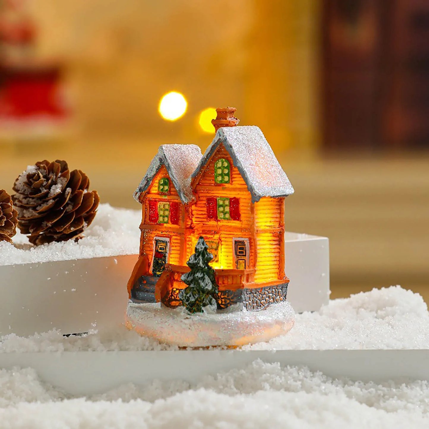 Christmas Winter Village, Christmas Doll Figurines, Christmas Miniature Resin Ornament Kits