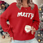 2025 Knit Women Christmas Sweater. Loose Pullover Female Jumper Soft Elegant New Year Trendy Xmas Sweater