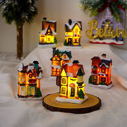 Christmas Winter Village, Christmas Doll Figurines, Christmas Miniature Resin Ornament Kits