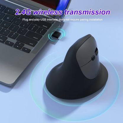 Bluetooth Vertical & Ergonomic 2.4G Wireless Optical Mice with 3 Adjustable DPI 800/1200/1600 6 Buttons for Laptop Desktop