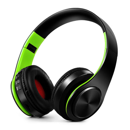Black &Gold Wireless Headphones.  Stereo Headset for Gaming with Built-in MIC. Universal for Android and iOS