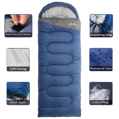 BISINNA Camping Sleeping Bag. Ultra lightweight Waterproof Warm Envelope Backpacking Sleeping Bags for Outdoor Traveling Hiking
