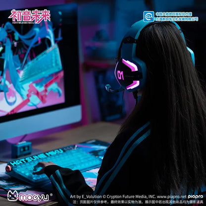 Hatsune Miku Esports Heart Series Set Mechanical Keyboard, Mouse, Mouse Pad, Water Cup  &Headphones Paper Box Premium Desktop Gift