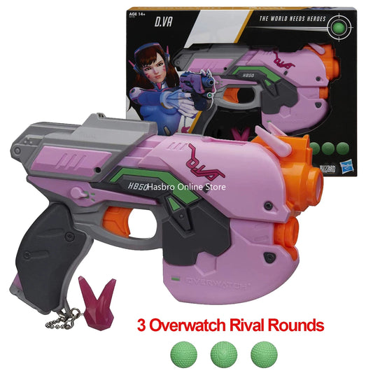 Hasbro Nerf Overwatch D.Va Rival Blaster with 3 Overwatch Rival Rounds. Toy gun for Kids & Boys