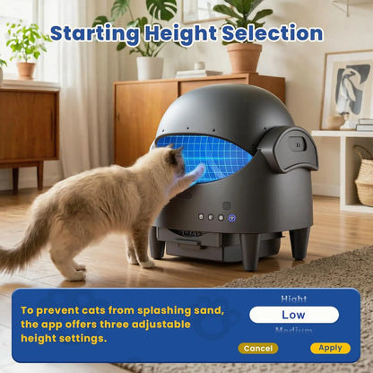 Self-Cleaning Automatic Litter Box with Open-Top Design, Smart App Remote Control,Advanced Odor Control & 15-Layer Safety Guard