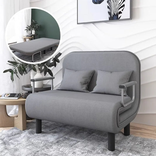 Modern folding sofa bed with with armrest for small apartment