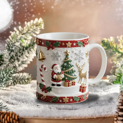 Christmas Coffee Cups, Breakfast Cup, Tea Mugs for Morning Routine with Christmas design