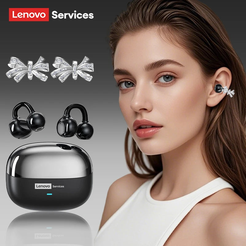 Lenovo LE302 OWS Ear clip Wireless Earphones. Low Latency, HD Call Quality Bluetooth Headphones.