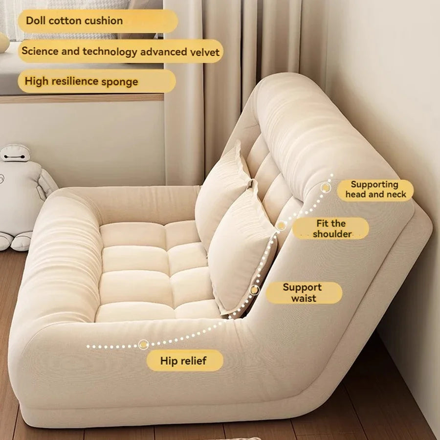 Folding Sofa bed, dual-use simple single or double bed for living room and small rooms