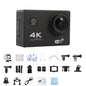 2.0" Action Camera Ultra HD 4K 30FPS WiFi Underwater Cameras. Waterproof Helmet Bicycle Video Recording Camera for Outdoor Sport Cam