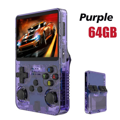 NEW R36S Retro Handheld Game Console Linux System 3.5 Inch IPS Screen Portable Pocket Video Player 64GB 128GB