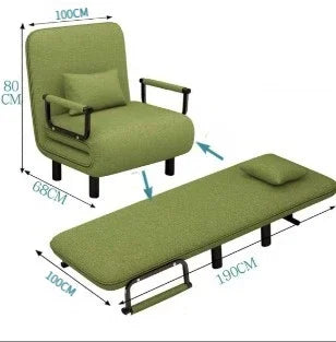 Modern folding sofa bed with with armrest for small apartment