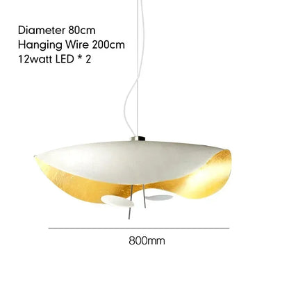 Modern Minimalist Flying Shuttle Hat LED Chandelier for Living Room & Bedroom Pendant Lamp. Art Home Decor Lighting Fixtures