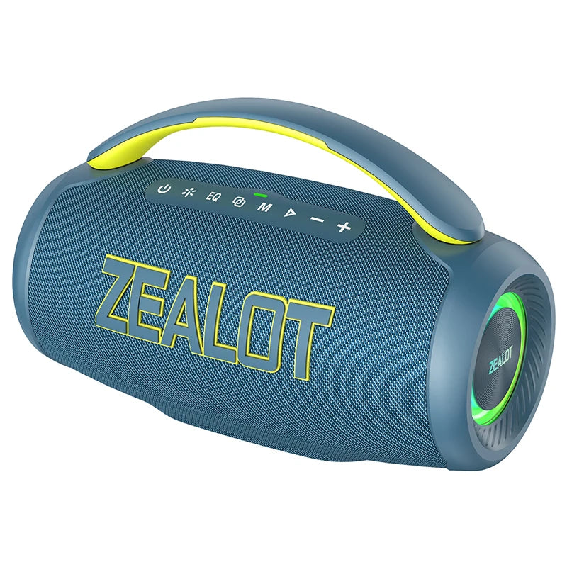 ZEALOT-P12 Speaker 60W Portable Bluetooth Speaker with IPX6 Waterproof, Comfortable handle, Controllable lighting, TF, USB