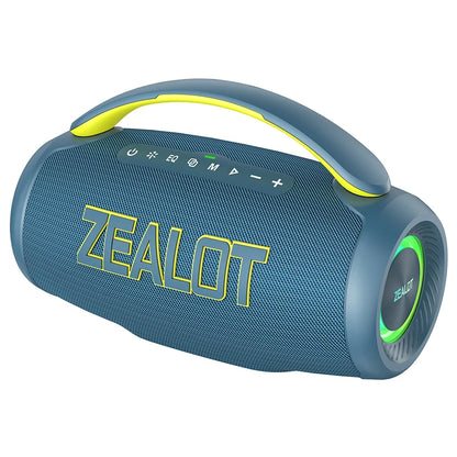 ZEALOT-P12 Speaker 60W Portable Bluetooth Speaker with IPX6 Waterproof, Comfortable handle, Controllable lighting, TF, USB