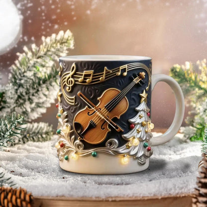 Christmas Coffee Cups, Breakfast Cup, Tea Mugs for Morning Routine with Christmas design
