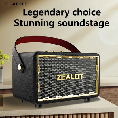ZEALOT MT01 Portable 60W Wireless Speaker With 4 Subwoofers, Surge Bass 3D Surround Sound, 24000mAh Long Battery Life.