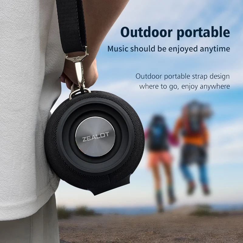 Zealot S67 Wireless Speaker With Shoulder Strap. Outdoor,Waterproof & Portable Speaker