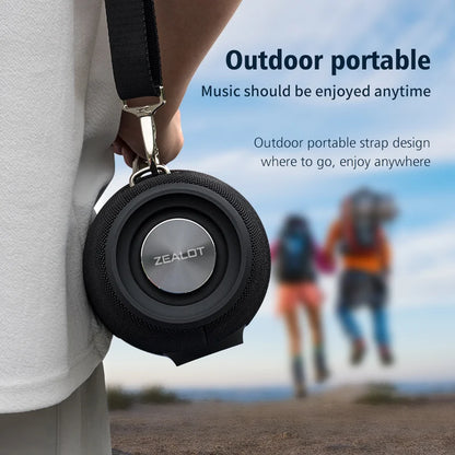 Zealot S67 Wireless Speaker With Shoulder Strap. Outdoor,Waterproof & Portable Speaker