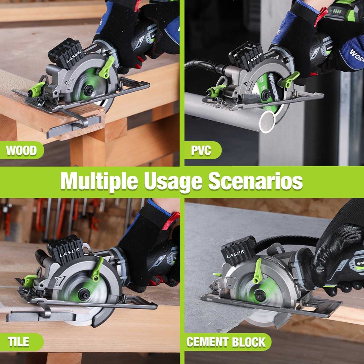 WORKPRO 20V Cordless Electric Circular Saw