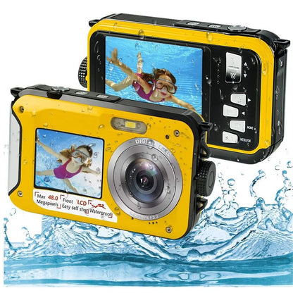 Full HD 2.7K 48MP 10ft Waterproof Underwater Digital Camera with 16X Digital Zoom