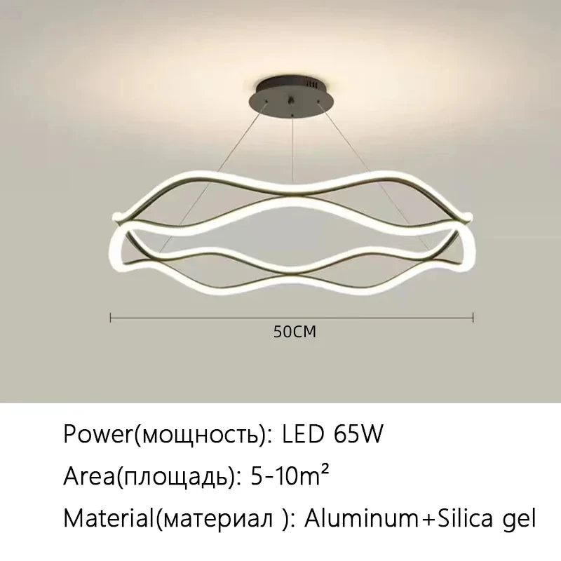 Modern Minimalist Chandelier. Nordic Luxury Living Room LED Ceiling Lamps. Home Decor Designer Bedroom Hanging Lights