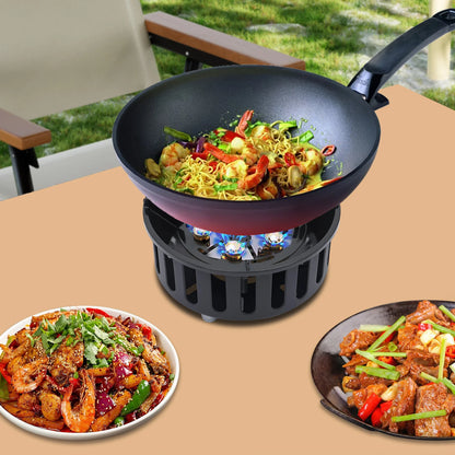 21000W Portable Butane Camping Stove outdoor burner with 2 Adapters. Gas Stove propane portable stove for Outdoor Frying Boiling