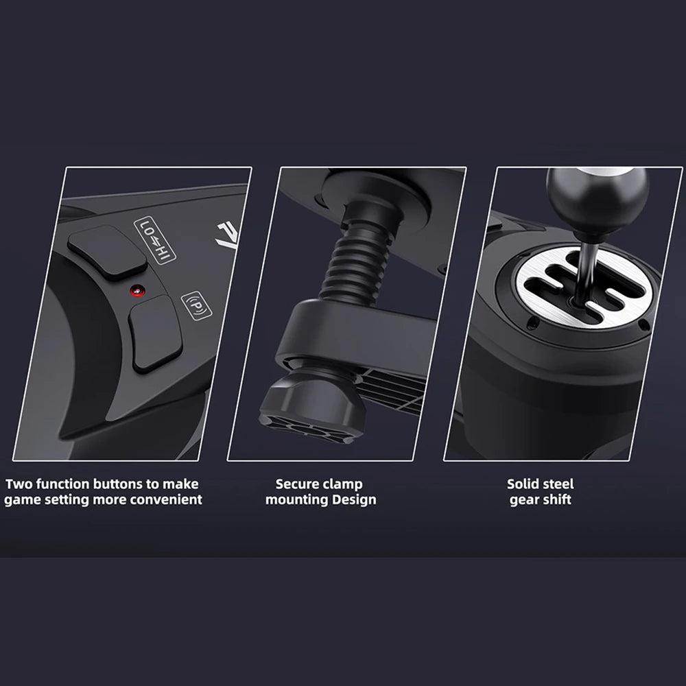 Original PXN-A7 joystick with 6+1 gear manual shift, compatible with PXN racing game wheel