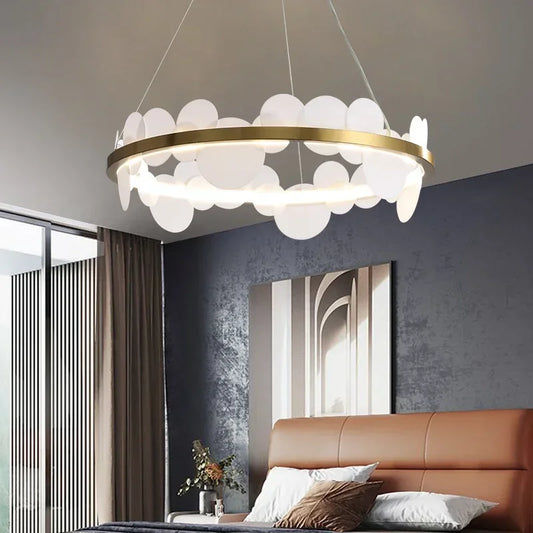 Nordic Modern Minimalist Creative Acrylic Chandelier For Bedroom & Dining Room Decor.