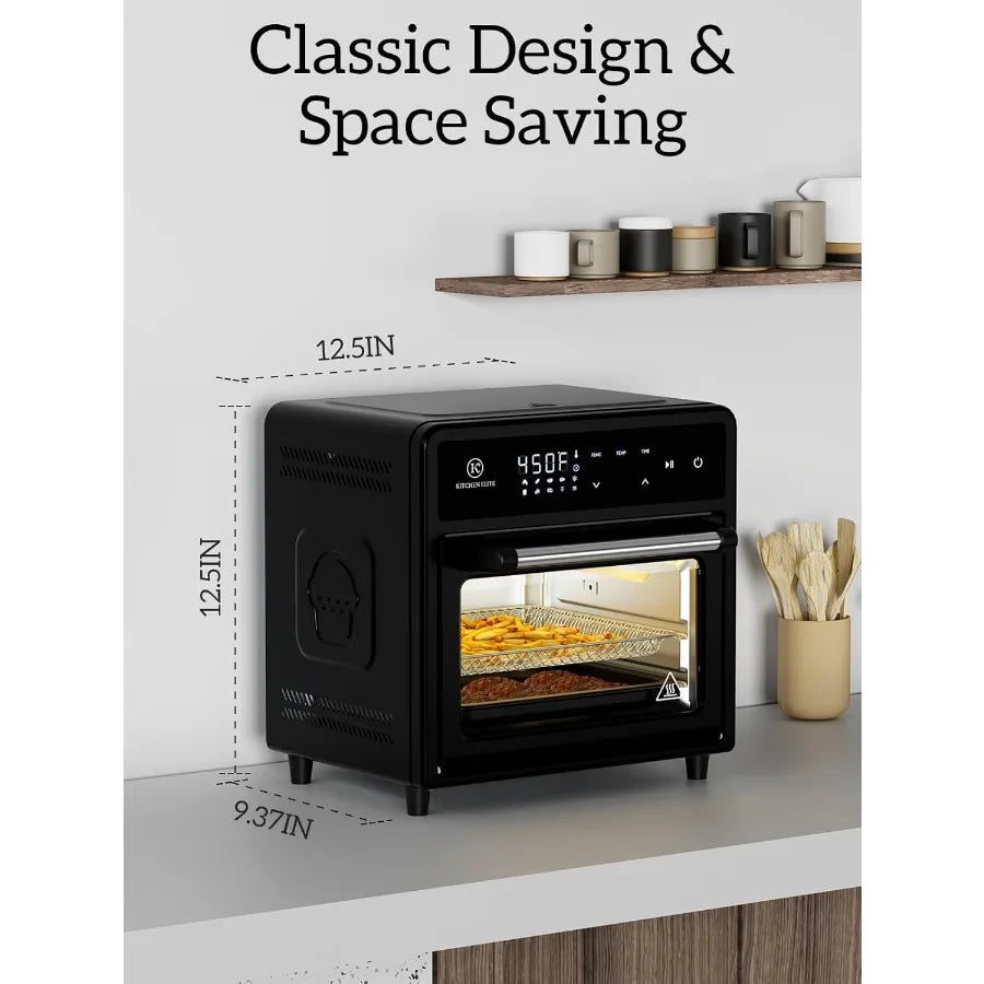 Air Fryer Toaster Oven Combo 12.6 QT Stainless Steel Airfryer 10 in 1 Convection Oven Non Toxic