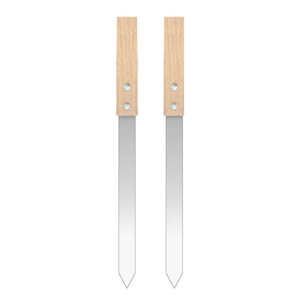 Wide Flat Barbecue Skewers. Stainless Steel Turkish Adana Flat and Paneer Tikka BBQ Kebab Skewers Perfect for Koobideh Kebab