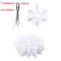 12Pcs 7.5cm Gold Powder Snowflake for Christmas Decor