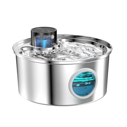 Stainless Steel Wireless Cat Water Fountain. Automatic Pet Drinking with Motion Sensor Water Dispenser Accessories filter