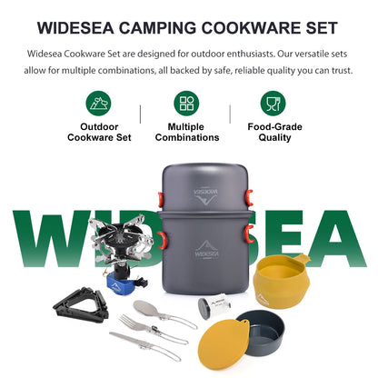 Widesea Camping Gas Stove Tableware Set. Portable Gear Gadgets for Camping