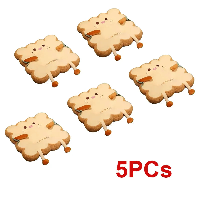 1pc Simulation Bread Toast Cushion Stuffed Memory Foam Pillow