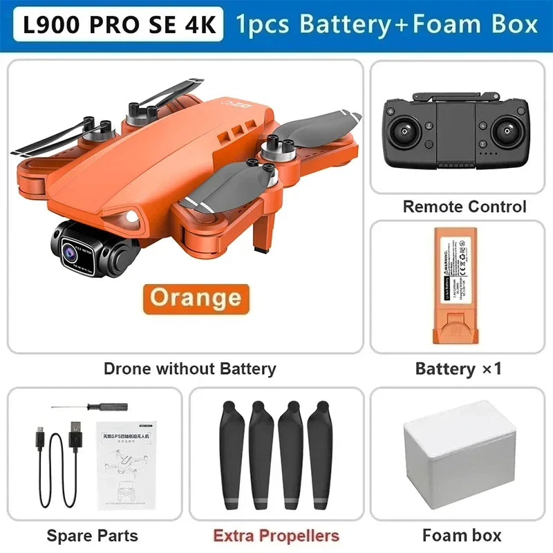 L900 Pro SE MAX GPS Drone 4K Professional Dual HD Camera 5G WIFI 360° Obstacle Avoidance Brushless Motor Rc FPV Quadcopter Drone