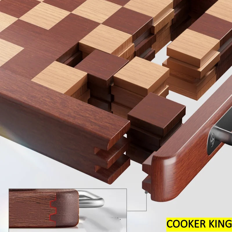 COOKER KING Solid Wood Cutting Board Multi-Purpose Chopping Board for Kitchen & Cutting Pizza, Cheese and Serving Board
