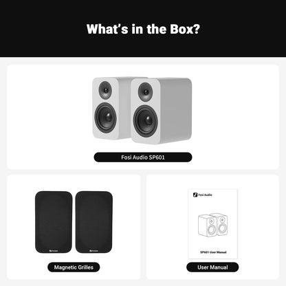 Fosi Audio SP601 Speaker Wooden 160W for TV, Computer Desktop & Hifi Home Theater