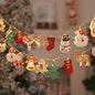 Christmas Fairy String Lights Garland Santa Claus Snowman Xmas Tree Mittens Socks Lamp Decor