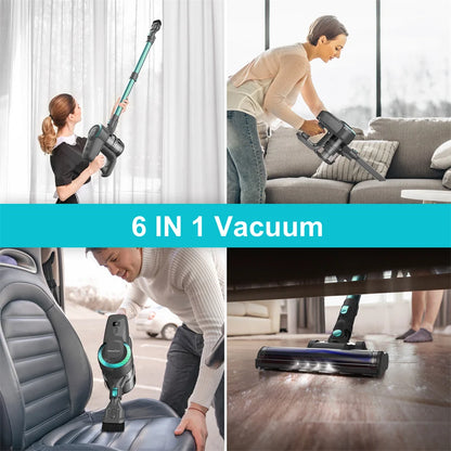 YISORA N300 Cordless Upright Vacuum Cleaner, 20Kpa Ultra Lightweight Stick Vacuum