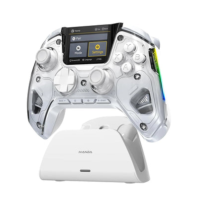 Mamba One V2 Screen Interactive Wireless Gaming Controller for iOS/Android/Switch/PC  Hall Effect,1800mAh with Charging Dock